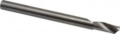 Accupro - 10mm Cutting Diam x 25mm Length of Cut, 1 Flute, Upcut Spiral Router Bit - Uncoated, Right Hand Cut, Solid Carbide, 120mm OAL x 10mm Shank Diam, Single Edge, 22° Helix Angle - Caliber Tooling