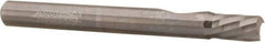 Accupro - 1/4" Cutting Diam x 3/8" Length of Cut, 1 Flute, Downcut Spiral Router Bit - Uncoated, Right Hand Cut, Solid Carbide, 2-1/2" OAL x 1/4" Shank Diam, Single Edge, 21° Helix Angle - Caliber Tooling