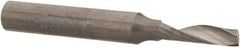 Accupro - 5/32" Cutting Diam x 9/16" Length of Cut, 1 Flute, Upcut Spiral Router Bit - Uncoated, Right Hand Cut, Solid Carbide, 2" OAL x 1/4" Shank Diam, Single Edge, 21° Helix Angle - Caliber Tooling