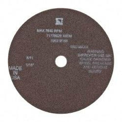 Tru-Maxx - 6" 60 Grit Aluminum Oxide Cutoff Wheel - 1/16" Thick, 5/8" Arbor, 6,048 Max RPM, Use with Stationary Tools - Caliber Tooling