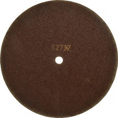 Norton - 10" 80 Grit Aluminum Oxide Cutoff Wheel - 1/16" Thick, 5/8" Arbor, 4,585 Max RPM, Use with Angle Grinders - Caliber Tooling