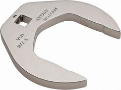 Proto - 1-7/8" 3/8" Drive Chrome Open End Crowfoot Wrench - 3.2" Head Diam x 0.38" Head Thickness - Caliber Tooling