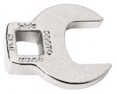 Proto - 2-7/16" 3/8" Drive Chrome Open End Crowfoot Wrench - 4.15" Head Diam x 1/2" Head Thickness - Caliber Tooling