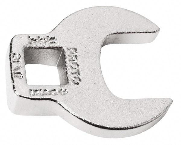 Proto - 2-1/16" 3/8" Drive Chrome Open End Crowfoot Wrench - 3.47" Head Diam x 1/2" Head Thickness - Caliber Tooling