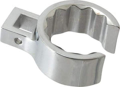 Proto - 1-7/16" 12 Point 1/2" Drive Full Polish Chrome Flare Nut Crowfoot Wrench - 2" Head Diam x 15/16" Head Thickness, 2.63" OAL - Caliber Tooling