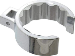 Proto - 2" 12 Point 1/2" Drive Full Polish Chrome Flare Nut Crowfoot Wrench - 2-23/32" Head Diam x 1-1/16" Head Thickness, 3.38" OAL - Caliber Tooling