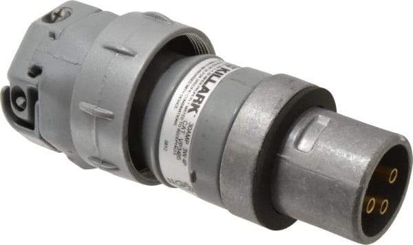 Hubbell Killark - 4 Pole, 3 Pin Cofiguration, NEMA 4X, 30 Amp Plug - 250 VDC, 600 VAC, Self Grounding - Caliber Tooling