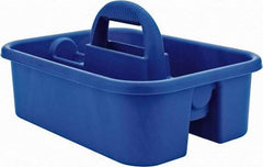 Quantum Storage - Tool Box Polypropylene Tool Caddy - 18-1/4" Wide x 13-3/8" Deep x 9-1/8" High, Blue, For Home, Shop, Garden - Caliber Tooling