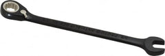 Proto - 3/8" 12 Point Combination Wrench - 15° Head Angle, 6-1/4" OAL, Steel, Black Chrome Finish - Caliber Tooling