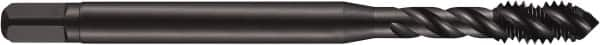 DORMER - 9/16-18 UNF 3 Flute 3B Modified Bottoming Spiral Flute Tap - Powdered Metal, Oxide Finish, 3-19/32" OAL, Right Hand Flute, Right Hand Thread, H3, Series E038 - Exact Industrial Supply