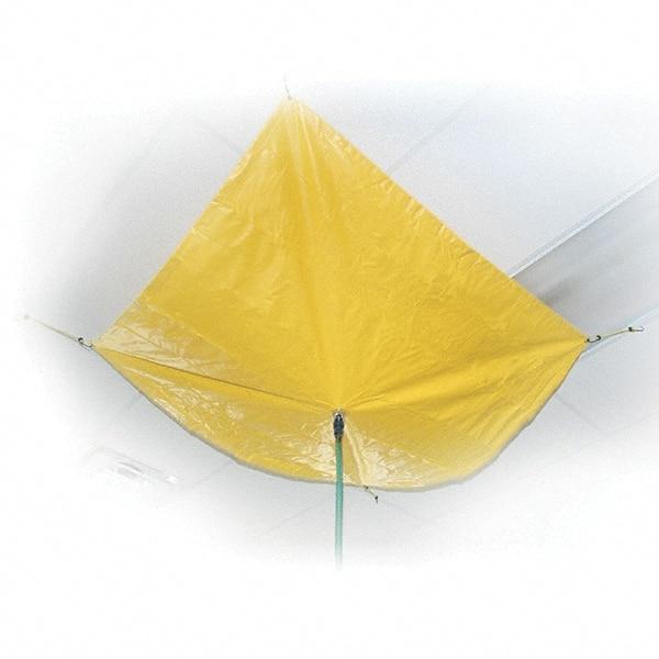 UltraTech - 20" Diam, Square Roof Leak Diverter - 5' Long x 5' Wide x 10 mil Thick, Yellow - Caliber Tooling