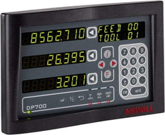 Newall - 3 Axes, Microsyn 2G & Spherosyn 2G Compatible DRO Counter - LED Display, Programmable Memory - Caliber Tooling