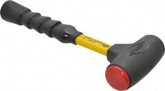 NUPLA - 16 oz Head 1-1/2" Face Diam Tough Polymer Non-Marring Dead Blow Hammer - 12-1/2" OAL, Fiberglass Handle - Caliber Tooling