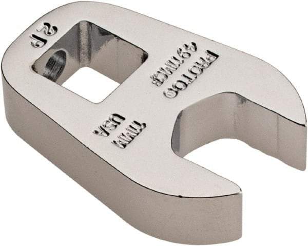 Proto - 11mm 3/8" Drive Chrome Crowfoot Wrench - 0.87" Head Diam x 1/4" Head Thickness, 1.13" OAL - Caliber Tooling