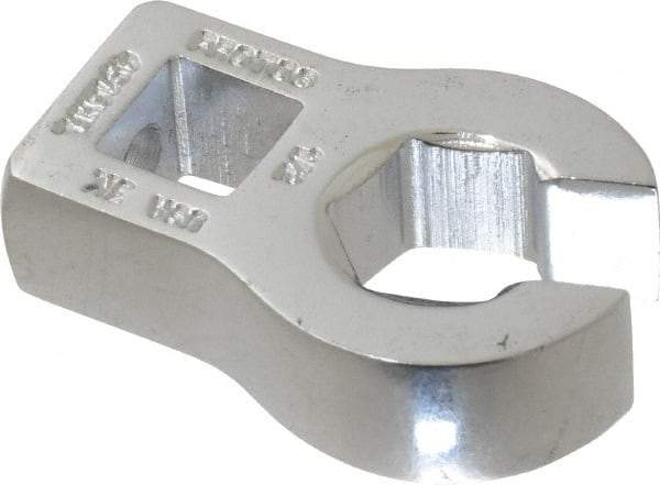 Proto - 1/2" 6 Point 3/8" Drive Chrome Flare Nut Crowfoot Wrench - 1-3/32" Head Diam x 1/4" Head Thickness, 1-5/8" OAL - Caliber Tooling