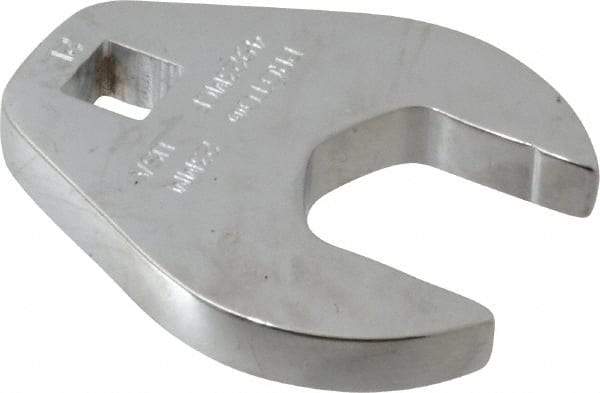 Proto - 23mm 3/8" Drive Chrome Crowfoot Wrench - 2-1/32" Head Diam x 1/4" Head Thickness, 2-11/32" OAL - Caliber Tooling