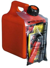 Made in USA - 1 Gal High Density Polyethylene Spill-Proof CARB Gas Can - 9-1/2" High x 7-1/2" Diam, Red - Caliber Tooling