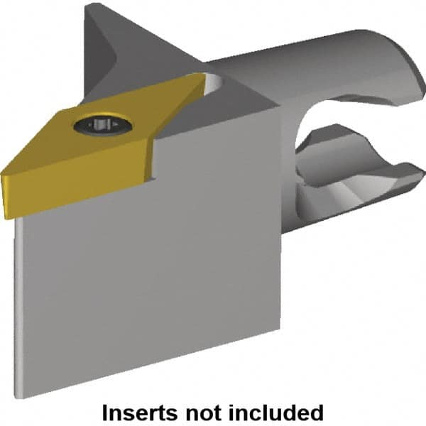 Kennametal - Right Hand Cut, Size KM16, VB.. Insert Compatiblity, Modular Turning & Profiling Cutting Unit Head - 10mm Ctr to Cutting Edge, 20mm Head Length, Series KM Micro - Caliber Tooling