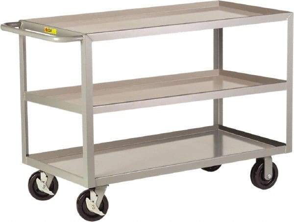 Little Giant - 3,600 Lb Capacity, 24" Wide x 53-1/2" Long x 36" High Shelf Cart - 3 Shelf, Steel - Caliber Tooling