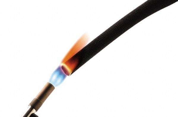 Techflex - Black High Temperature Cable Sleeve - 200' Coil Length, -94 to 1,200°F - Caliber Tooling