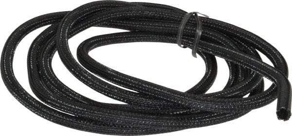 Techflex - Black Braided Cable Sleeve - 10' Coil Length, -103 to 257°F - Caliber Tooling