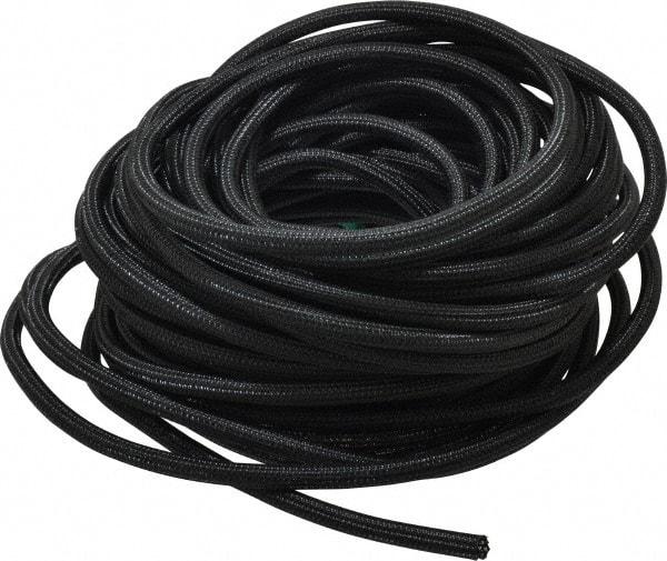 Techflex - Black PET Braided Cable Sleeve - 100' Coil Length, -103 to 257°F - Caliber Tooling