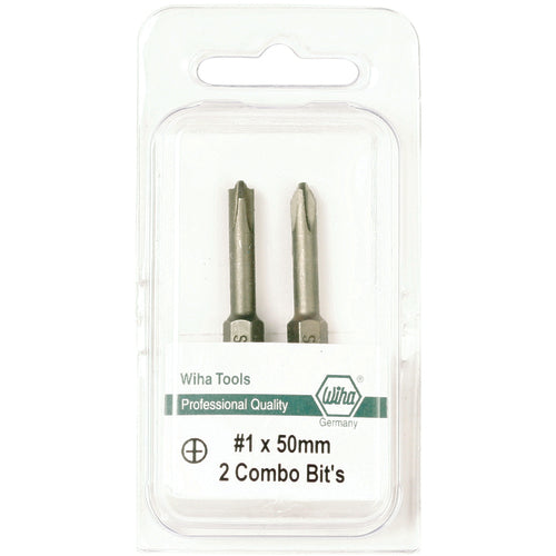 Xeno Combination Terminal Block Power Bit 1/4″ Hex Drive Bit #2 × 50 (2 Bit Pack) - Caliber Tooling