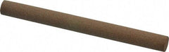 Made in USA - 4" Long x 3/8" Diam x 3/8" Thick, Aluminum Oxide Sharpening Stone - Round, Medium Grade - Caliber Tooling