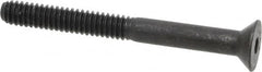 Value Collection - 1/4-20 UNC Hex Socket Drive, 82° Flat Screw - Alloy Steel, Black Oxide Finish, Partially Threaded, 2-1/2" OAL - Caliber Tooling