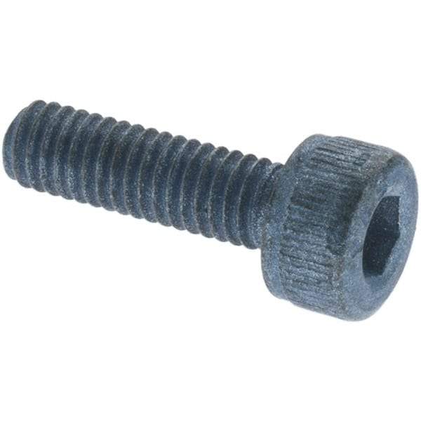 Metric Blue - M6x1.00 Metric Coarse Hex Socket Drive, Socket Cap Screw - Grade 12.9 Alloy Steel, Metric Blue Finish, Partially Threaded, 35mm Length Under Head - Caliber Tooling