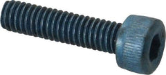 Metric Blue - M4x0.70 Metric Coarse Hex Socket Drive, Socket Cap Screw - Grade 12.9 Alloy Steel, Metric Blue Finish, Fully Threaded, 16mm Length Under Head - Caliber Tooling