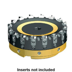 Kennametal - 16 Inserts, 125mm Cut Diam, 40mm Arbor Diam, 3mm Max Depth of Cut, Indexable Square-Shoulder Face Mill - 0/90° Lead Angle, 63mm High, Series AluMill - Caliber Tooling