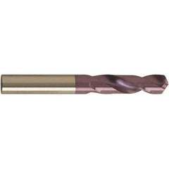 Screw Machine Length Drill Bit: 0.302″ Dia, 118 °, Solid Carbide Coated, Right Hand Cut, Spiral Flute, Straight-Cylindrical Shank, Series 2463