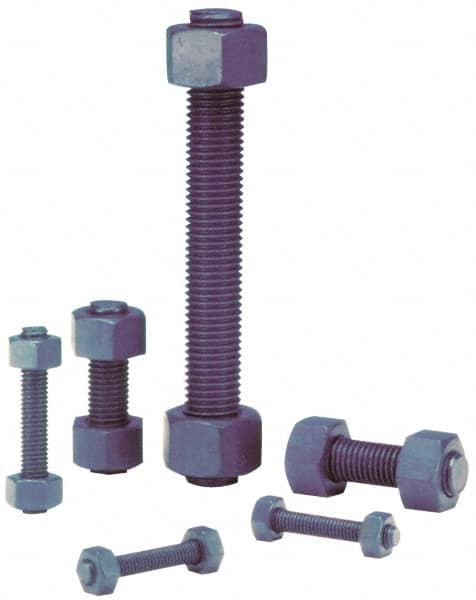 Dan-Loc Bolt & Gasket - 1-8 6-1/2" OAL Fully Threaded Stud - Alloy Steel, Plain Finish - Caliber Tooling