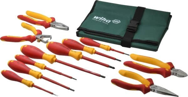 Wiha - 11 Piece Insulated Hand Tool Set - Comes in Canvas Pouch - Caliber Tooling