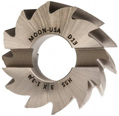 Made in USA - 3" Diam, 1-1/4" Arbor Hole Diam, 1-3/4" Length of Cut, 12 Flute, High Speed Steel, Finisher Shell End Mill - Right Hand Cut, Right Hand Spiral Flute, Uncoated - Caliber Tooling