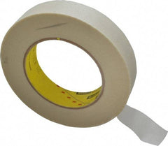 3M - 60 Yd Long x 1" Wide, Series 361, White Silicone Glass Cloth Tape - 7.5 mil Thick, 182 Lb/In Tensile Strength - Caliber Tooling