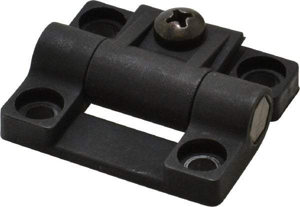 80/20 Inc. - 1.69" Long x 1.44" Wide x 1/2" Thick, Adjustable Hinge - Black Acetal - Caliber Tooling