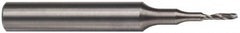 Accupro - 1/16" Cutting Diam x 1/4" Length of Cut, 1 Flute, Upcut Spiral Router Bit - Uncoated, Right Hand Cut, Solid Carbide, 2" OAL x 1/8" Shank Diam, Single Edge, 21° Helix Angle - Caliber Tooling