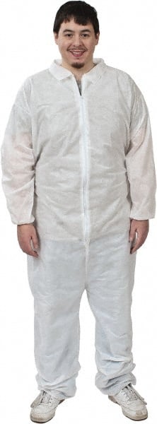 PRO-SAFE - Pack of (25), Size 3XL SMS Chemical Resistant Coveralls - Caliber Tooling