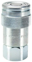 Parker - 9/16-18 SAE Steel Hydraulic Hose Female Pipe Thread Coupler & No Lock Fitting - 4,568 psi - Caliber Tooling