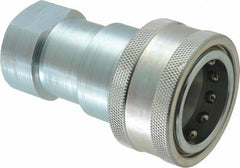 Parker - 1 NPTF Steel Hydraulic Hose Female Pipe Thread Coupler - 2,000 psi - Caliber Tooling