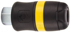 Parker - 3/8 Female NPTF Industrial Pneumatic Hose Coupler - Polyamide, 1/2" Body Diam - Caliber Tooling