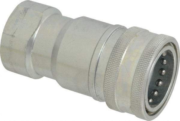 Parker - 1 NPTF Steel Hydraulic Hose Female Pipe Thread Coupler - 4,000 psi - Caliber Tooling