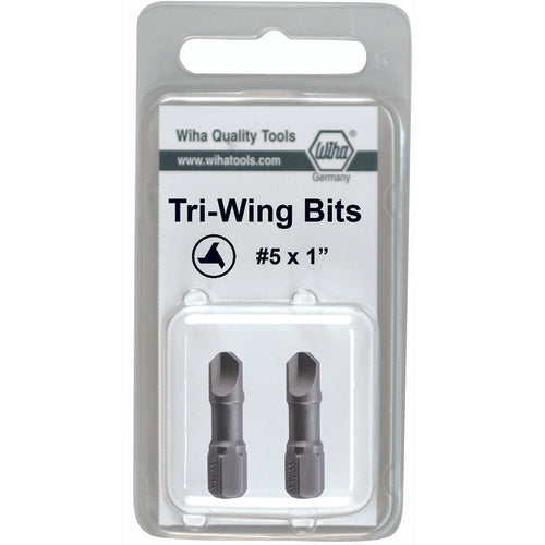 Tri-Wing Insert Bit #2 × 25mm (2 Bit Pack) - Caliber Tooling