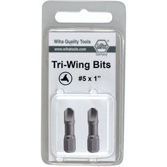 Tri-Wing Insert Bit #0 × 25mm (2 Bit Pack) - Caliber Tooling