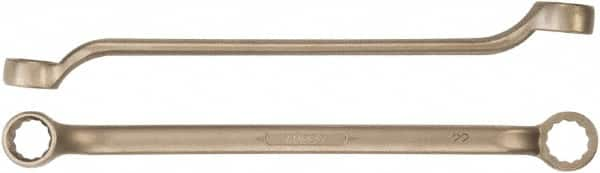 Ampco - 7/8" x 1-1/16" 12 Point Offset Box Wrench - Double End, 15-1/8" OAL, Aluminum Bronze - Caliber Tooling