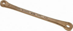 Ampco - 5/16" x 3/8" 12 Point Offset Box Wrench - Double End, 7-3/4" OAL, Aluminum Bronze - Caliber Tooling