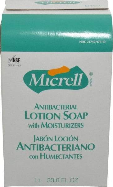 MICRELL - 1 L Dispenser Refill Liquid Soap - Antibacterial, Amber, Light Fragrance Scent - Caliber Tooling