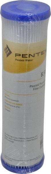 Pentair - 2-5/8" OD, 50µ, Non-Woven Polyester Pleated Cartridge Filter - 9-3/4" Long, Reduces Sediments - Caliber Tooling